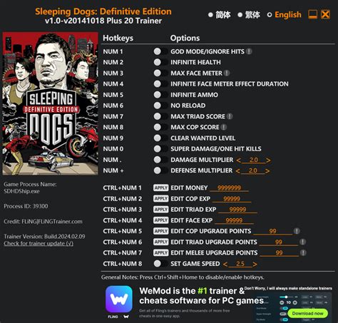 sleeping dogs definitive edition cheat engine|Sleeping Dogs: The Definitive Edition .